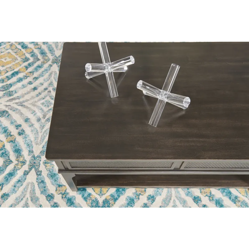 Serra-hamilton Rectangular Lift Top Drawer Coffee-Soft Black