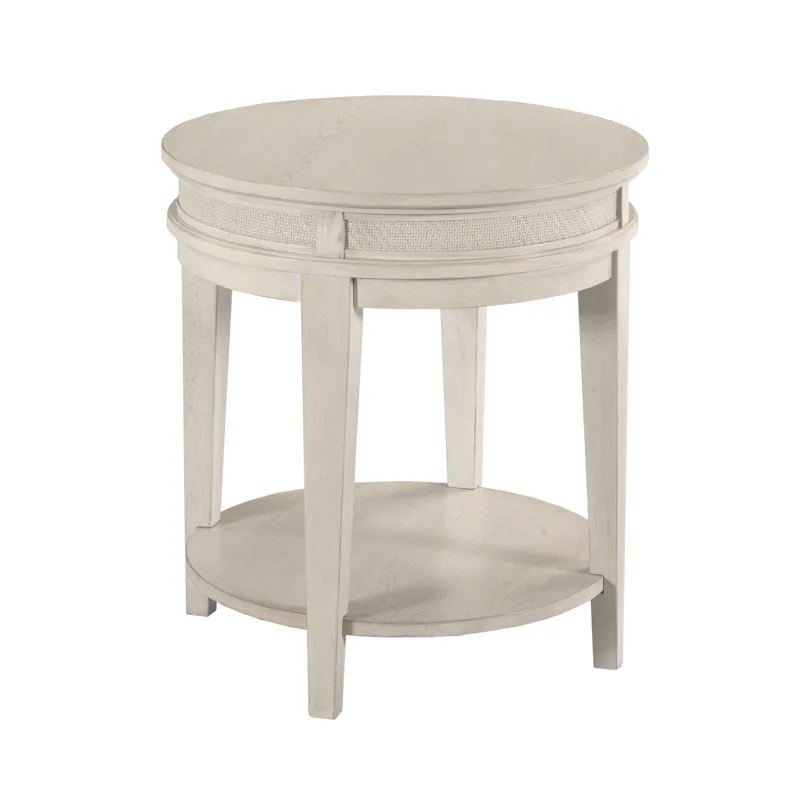 Serra-hamilton Round End Table-Classic White