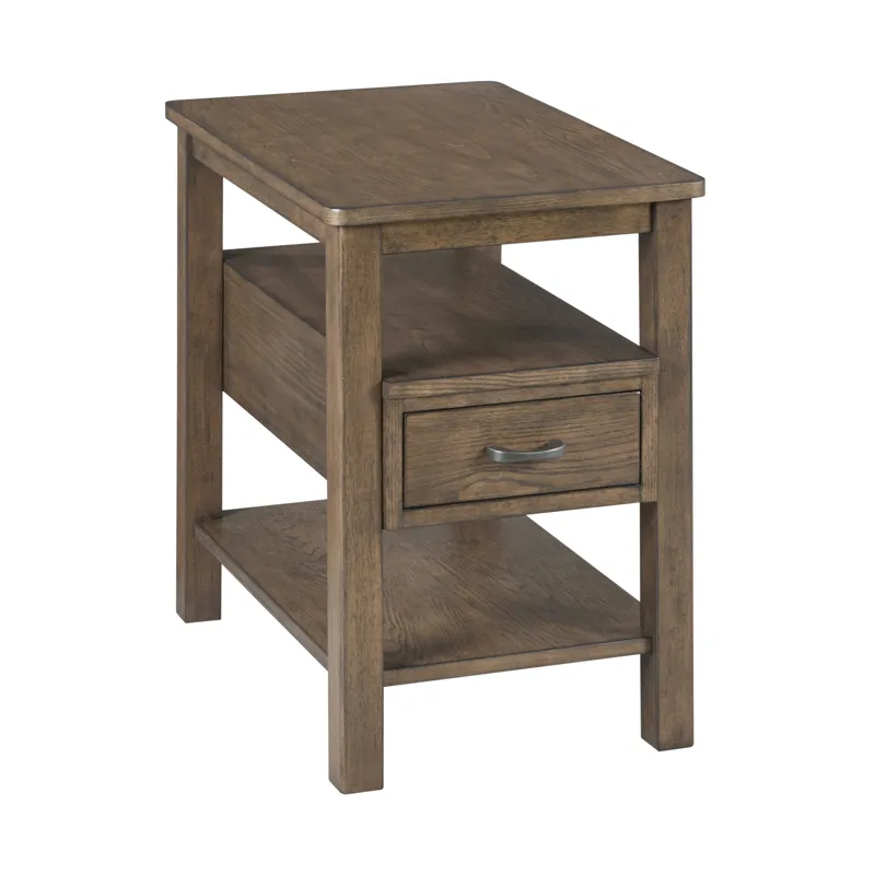 Costa Way-hamilton Rectangular Charging Chairside Table-Deep Brown