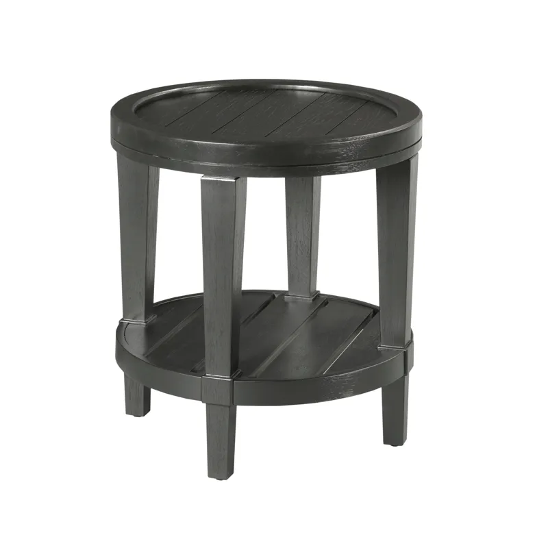Oliver-hamilton Round End Table-Ebony