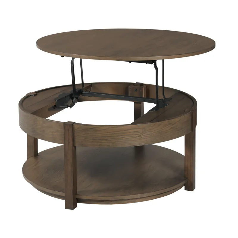 Costa Way-hamilton Round Lift Top Coffee Table-Deep Brown