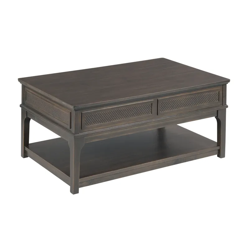 Serra-hamilton Rectangular Lift Top Drawer Coffee-Soft Black