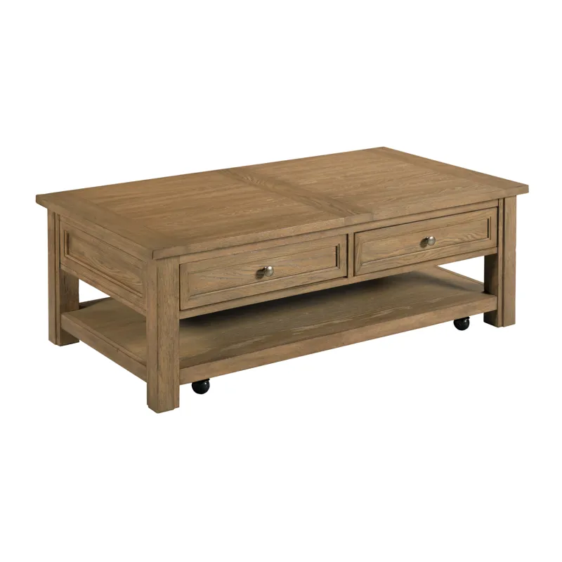 Providence Rectangular Drawer Coffee Table W/Casters
