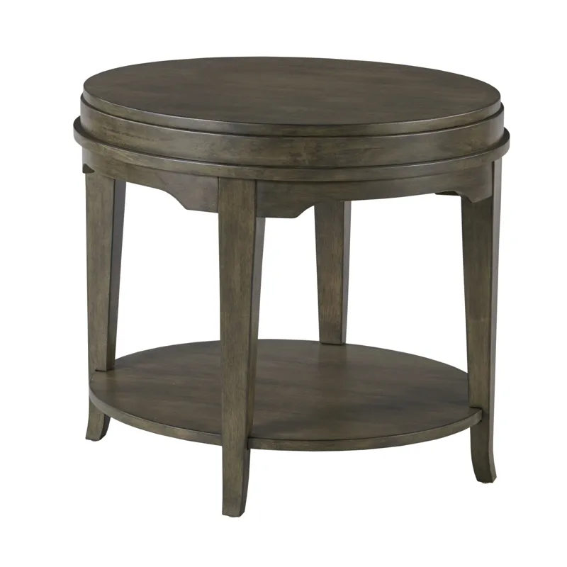 Nicolette-hamilton Oval End Table-Charcoal