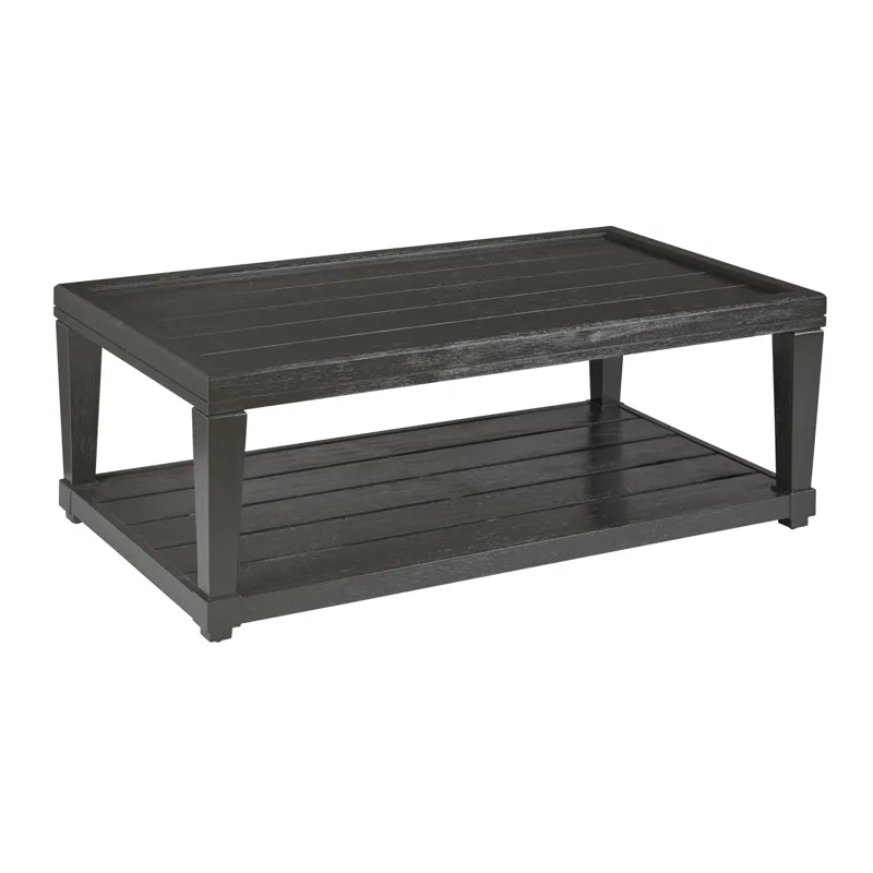 Oliver-hamilton Rectangular Coffee Table(Casters)Ebony