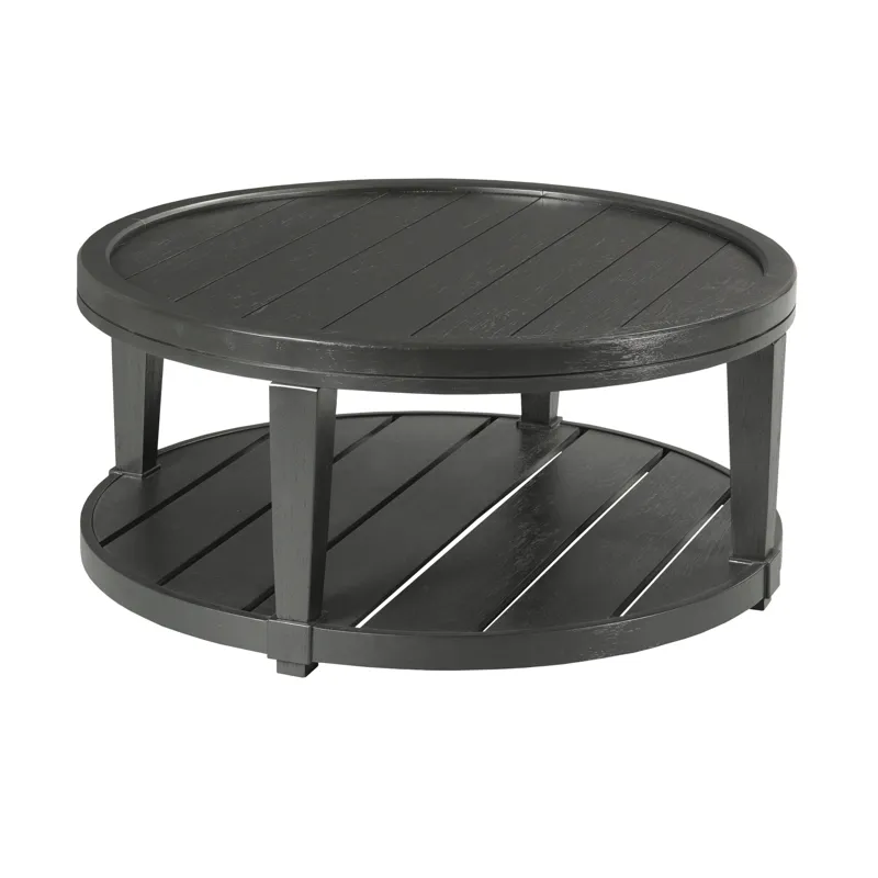 Oliver-hamilton Round Coffee Table(Casters)Ebony