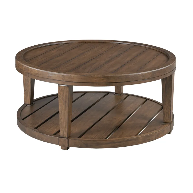 Oliver-hamilton Round Coffee Table(Casters)Sepia