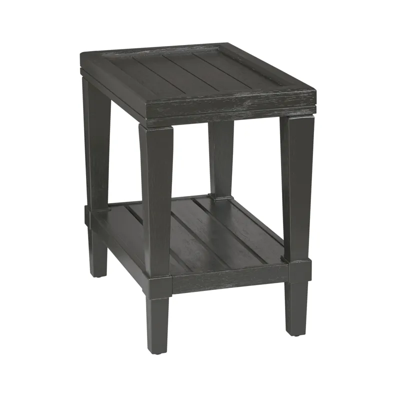 Oliver-hamilton Rectangular Chairside Table-Ebony