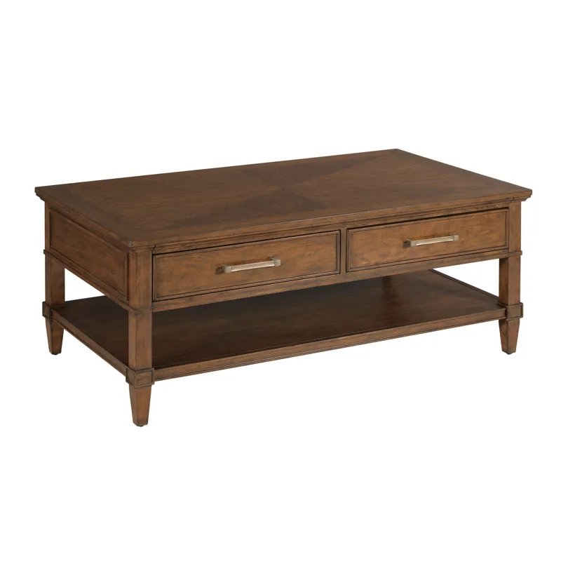 Longham Rectangular Drawer Coffee Table W/Casters