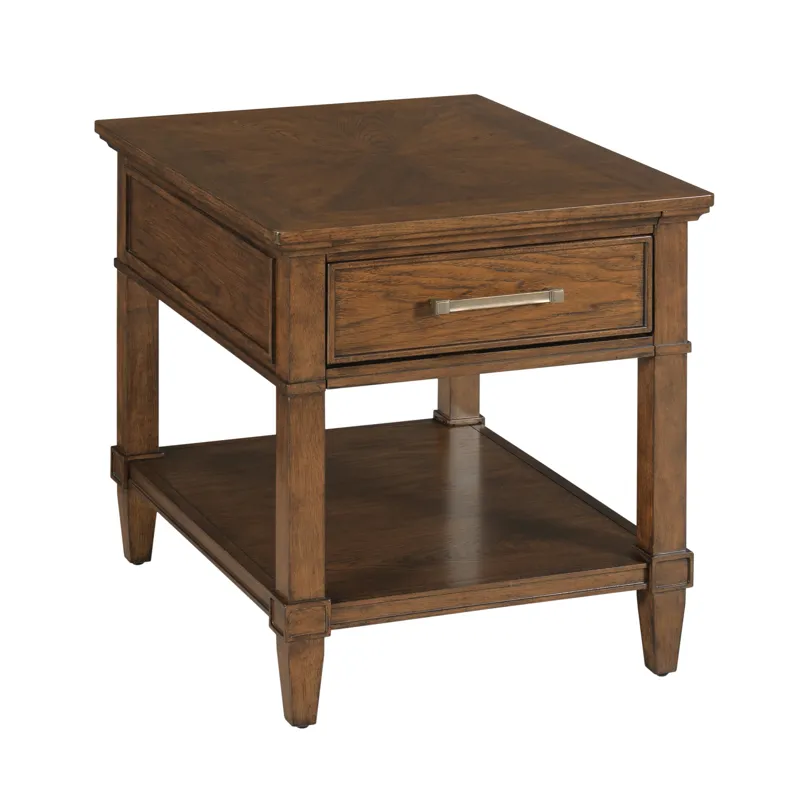 Longham Rectangular Drawer End Table