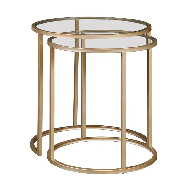 Hidden Treasures Abstrace Nesting End Table Set