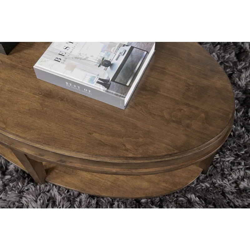 Nicolette-hamilton Oval Coffee Table(Casters-Auburn