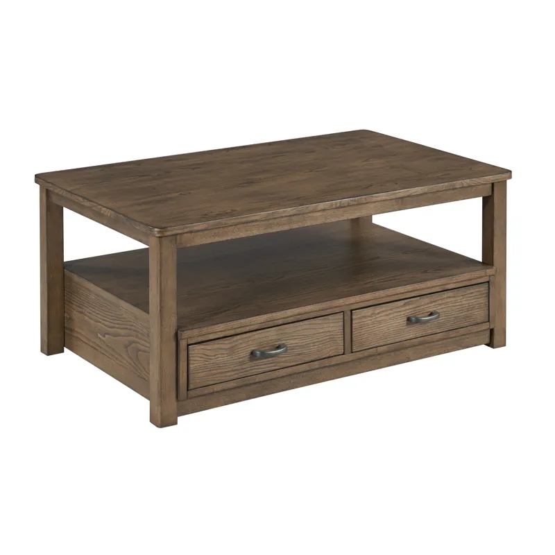 Costa Way-Hamilton Rectangular Drawer Coffee Table-Deep Brown