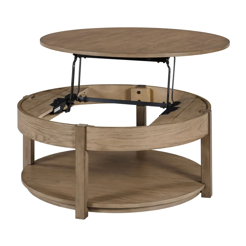 Costa Way-hamilton Round Lift Top Coffee Table-Taupe