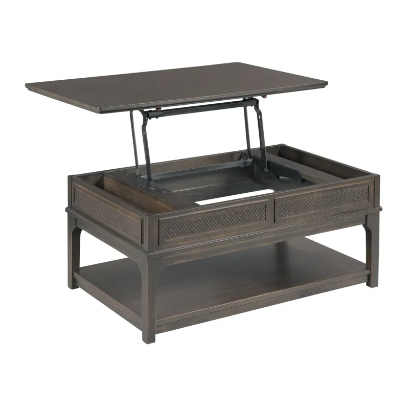 Serra-hamilton Rectangular Lift Top Drawer Coffee-Soft Black