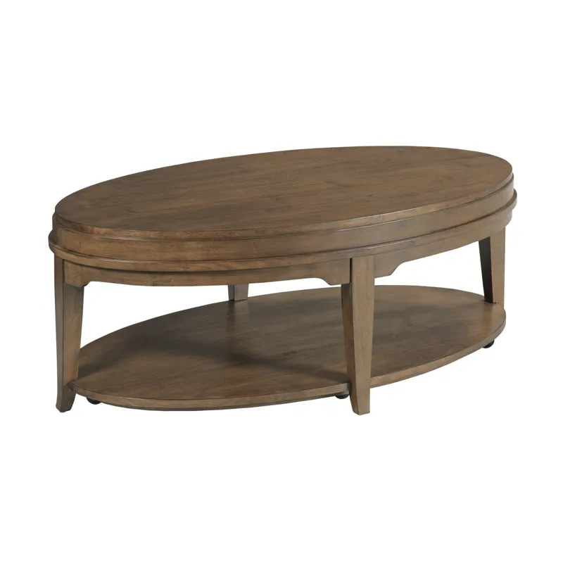 Nicolette-hamilton Oval Coffee Table(Casters-Auburn