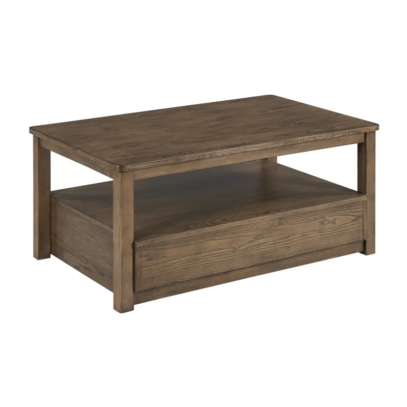 Costa Way-Hamilton Rectangular Drawer Coffee Table-Deep Brown