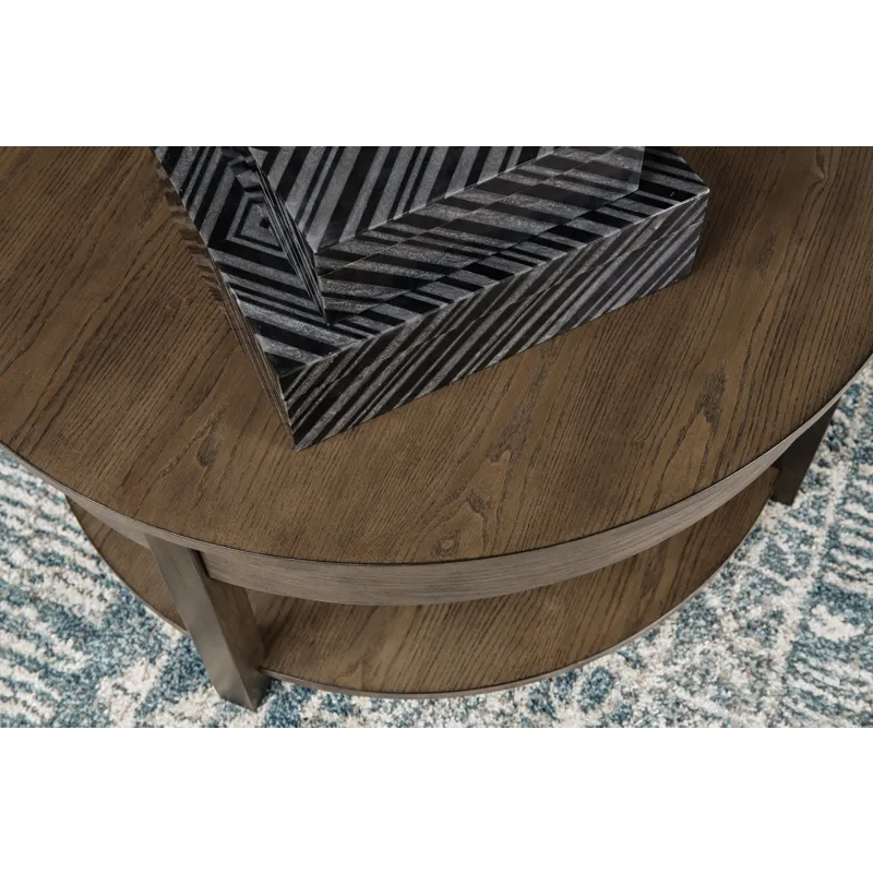Costa Way-hamilton Round Lift Top Coffee Table-Deep Brown