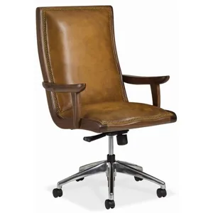 Yachtsman Swivel Tilt Pneumatic Lift Chair with Walnut Wood