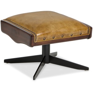 Boomerang Ottoman with metal base