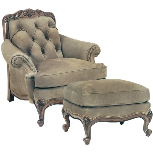 /1519Renoir Tufted Chair & Ottoman
