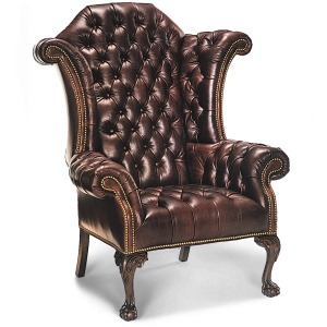 George III Tufted Wing Chair