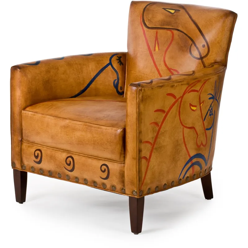 4797-ATNorvell Ancient Thunder Horse Painting Chair