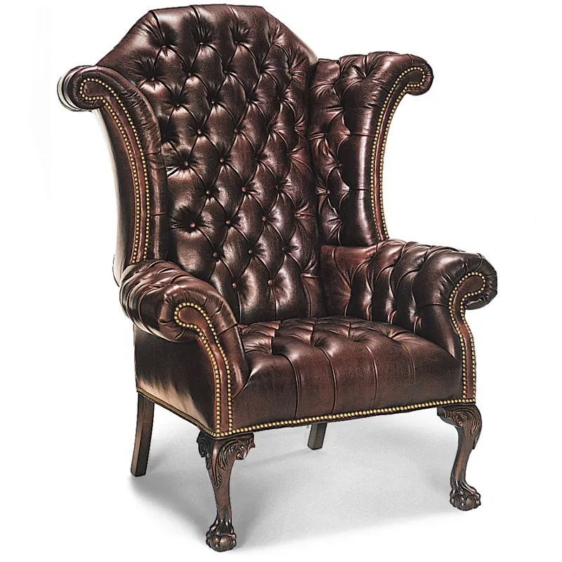9751George III Tufted Wing Chair