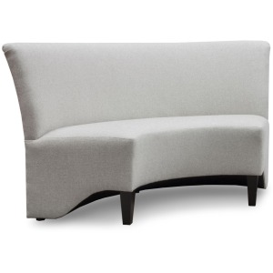 Keller Curved Bench - Waldo Beach Tweed Fabric