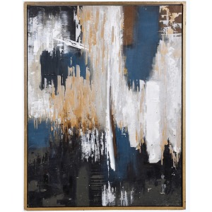 DARK ABSTR GOLD FRAMED CANVAS