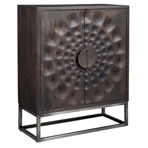 Circle Carved Door Cabinet