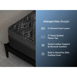 Helix Midnight Elite Mattress w/GlacioTex Elite Cooling Cover + CoolForce Layer