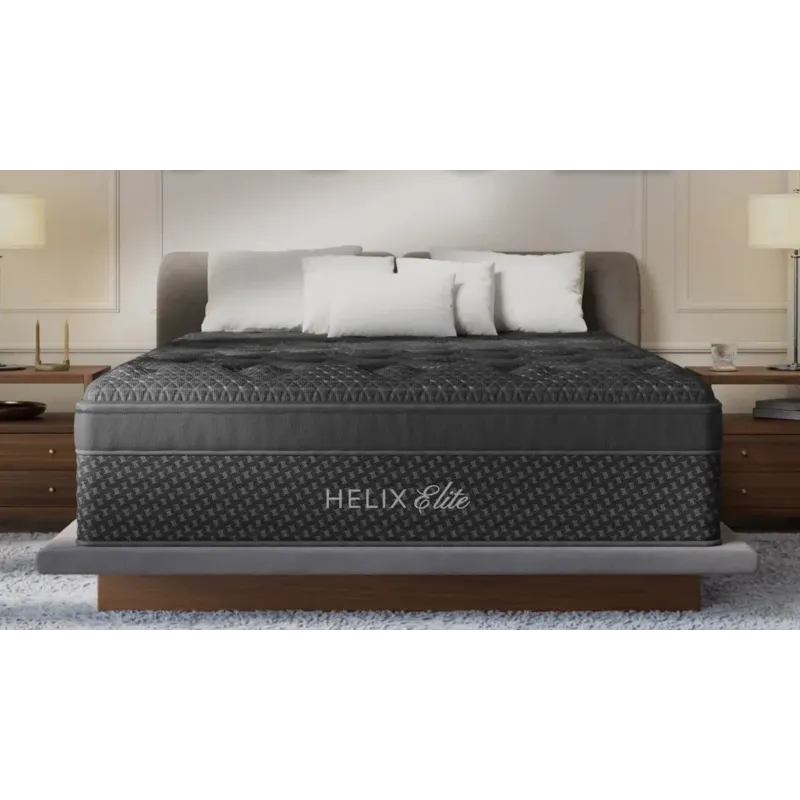Helix Midnight Elite Mattress w/GlacioTex Elite Cooling Cover + CoolForce Layer