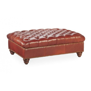 Leather Storage Ottoman