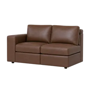 Leather Left Arm Loveseat