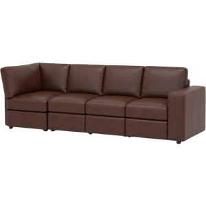 Leather Right Arm Corner Sofa