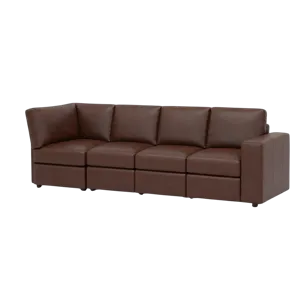 Leather Right Arm Corner Sofa