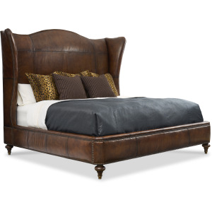 Leather King Bed