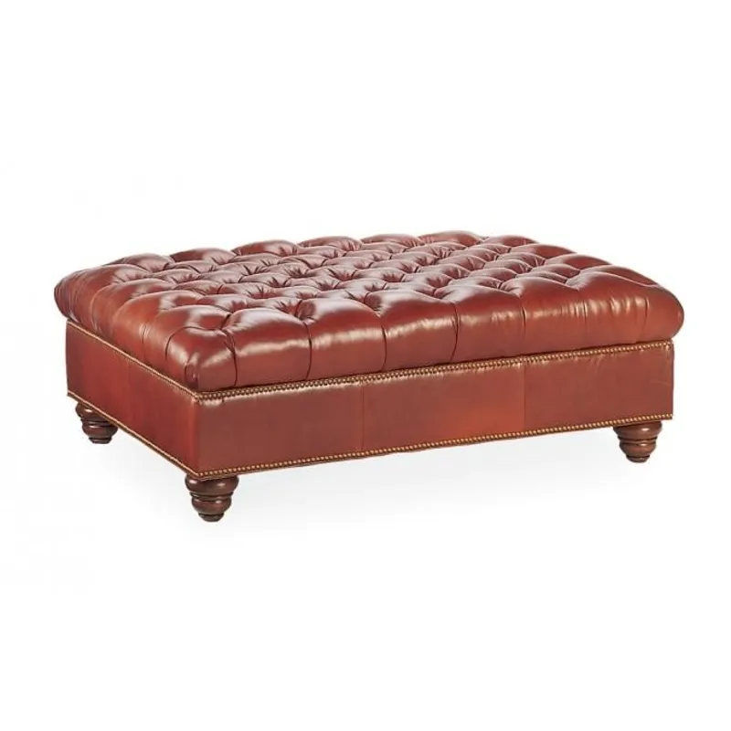 Leather Storage Ottoman
