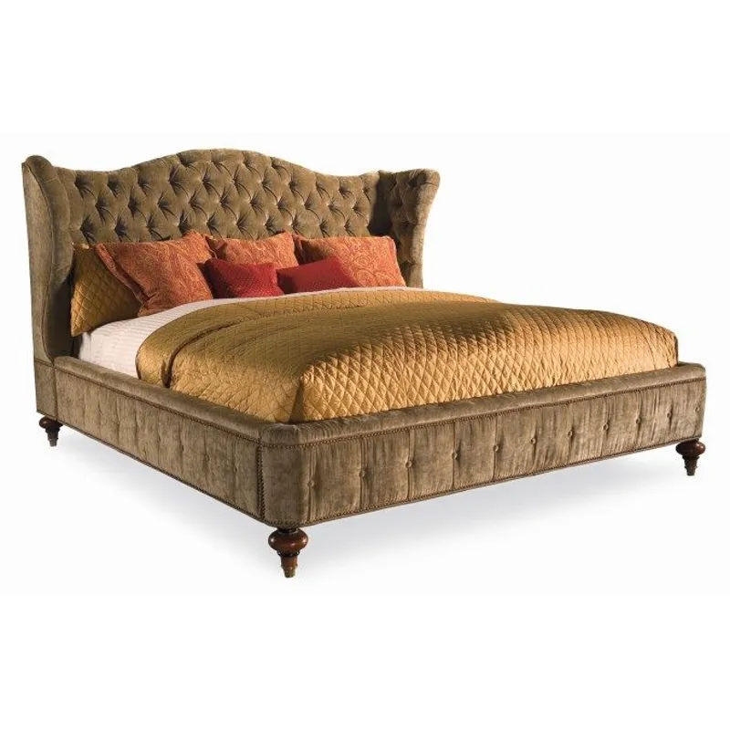 California King Tufted Upholstered Bed