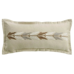 Belmont Embroidered Linen Lumbar Pillow