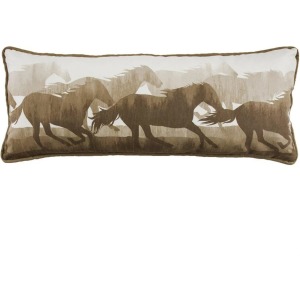 Brown & White Running Horse Body Pillow