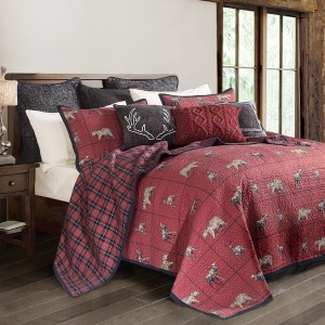 Woodland Plaid Quilt Set King