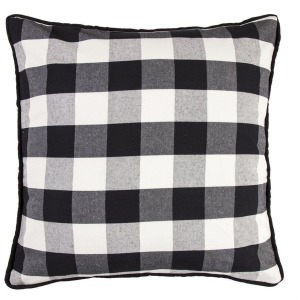 Camille Black & White Buffalo Check Euro Sham