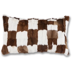 Goat Patched hide Lumbar Pillow