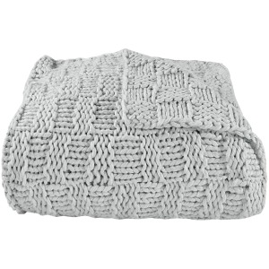 Hand Knitted Chess Throw - Gray