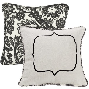 Augusta Matelasse Throw Pillow w/Embroidery Detail