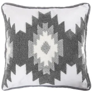 Free Spirit Throw Pillow w/Crewel Embroidery