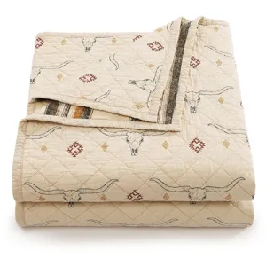 Maverick Longhorns Reversible Quilt Set