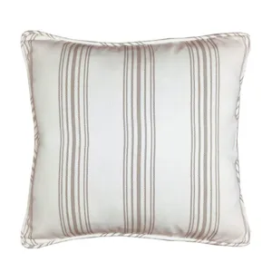 Gramercy Vintage White w/Taupe Striped Euro Sham